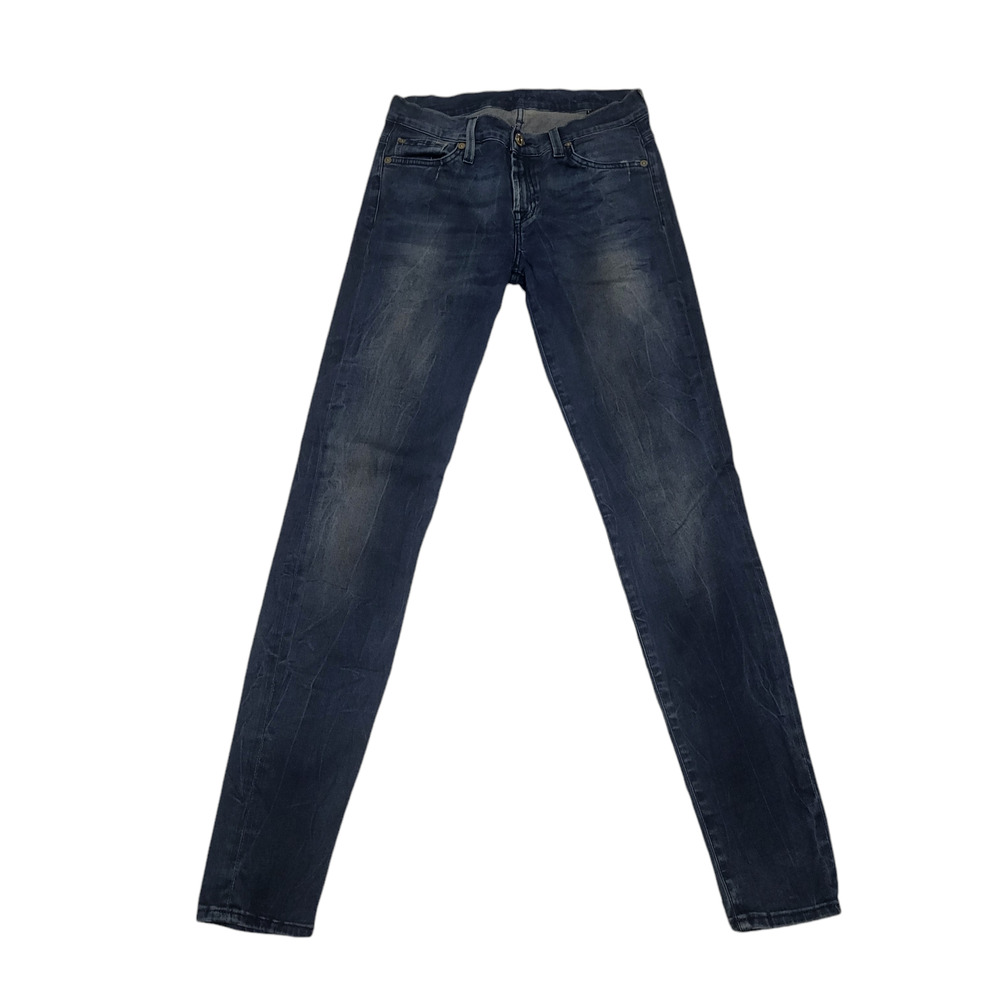 7 for all mankind skinny dark jeans, size 25